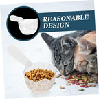 Pet Food Scoop Scale and Clip Plastic Spoon for Wet Food Convenient Feeding Tool for Cats and Dogs Easy to Use and Portable