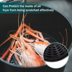 Cunhill 8 Pieces Air Fryer Rubber Bumpers Silicone Anti-scratch Protective Covers Black Air Fryer Rubber Feet Replacement Accessories Compatible with Chefman Gowise Powerxl(0.43 x 0.43 x 0.15 Inch)