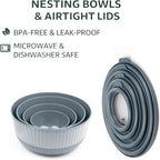 Mixing Bowls with Lids, 8-Piece Airtight Leak-Proof Nesting BPA-Free Bowl Set for Kitchen & Food Storage, Large 4200ml Capacity, Microwave & Dishwasher Safe