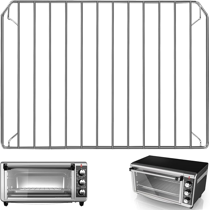 Countertop Toaster Oven Accessories for BLACK DECKER 8 Slice Extra Wide Convection Toaster Oven, 16.5×11.5 IN Stainless Steel Toaster Oven Replacement Parts Baking Rack Wire Rack