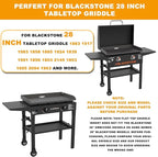 Upgrade Flat Top Griddle Insert for Blackstone 28 Inch Tabletop Griddle Powder Coated Steel Grill Cooking Plate Replacement Parts w/Rear Grease System for 1517 1883 1924 1853 1963 1885 1856 1605 1803