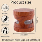 4-Piece Spice Grinder with Magnetic Lid, Resin Wood Grain Grinder with Integrated Screen & Transparent Storage Chamber, Manual Kitchen Seasoning Grinder