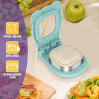 TACGEA Uncrustable Sandwich Cutter Maker, 2 Pack Sandwich Sealer and Cutter -Square and Circle Shape, Light Blue