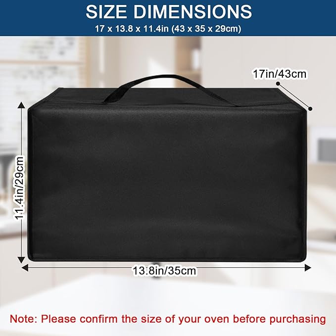 Air Fryer Cover Dust Cover for Gourmia French Door Air Fryer 25 Qt GTF7655, 17×13.8×11.4 in, 600D Heat-Resistant Nylon w/Aluminum Foil, Waterproof air fryer oven Cover for Convection Oven