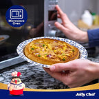 JOLLY CHEF 10 inch Disposable Paper Plates 500 Count, Soak Proof, Cut Proof, Heavy Duty Paper Plates for Thanksgiving or Everyday Use