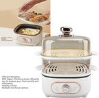 1200W 10.5L 2 Tier Electric Steam Pot Cooker with Steaming Plate, Efficiently Cooks and Steams Seafood, Vegetables, and Meat, Ideal for Noodles, Porridge, Slow Cooking (US Plug