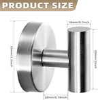 Suction Cup Hooks for Shower - Bathroom Reusable Hooks for Towels, Robes & Loofah - No-Drill Mounting on Kitchen,Walls,Metal,Glass,Mirrors,Tile & Smooth Non-Porous Surfaces (2, Brushed Nickel)