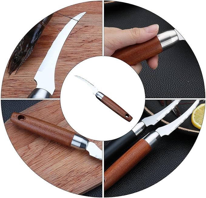 VICASKY Stainless Steel Kitchen Shrimp Peeler Tool with Shrimp Line Cutter for Seafood Cleaning Home Kitchen Specialty Gadget and Peeling