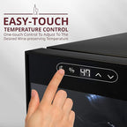 SCHMECKE 18 Bottle Compressor Wine Cooler Refrigerator w/Lock - Large Freestanding Wine Cellar - 41f-64f Digital Temperature Control Wine Fridge For Red, White, Champagne or Sparkling Wine - Black