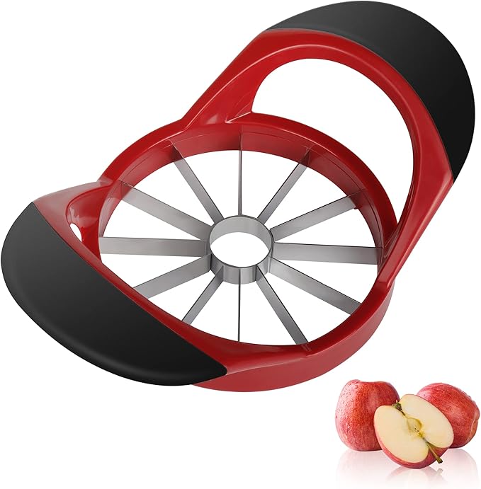 Supercenter Apple Cutter, Apple Corer and Slicer - Stainless Steel Apple Corer - 4.72 Inch Apple Slicer Tool with 12 Super Sharp Blades, lightweight Apple Slicer and Corer with Anti-slip Handle