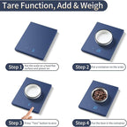 Homebuds 22lb Digital Food Scale Grams and Ounces in 1g, High Precision Assured by Kitchen Scale Professional Factory SINCE 2001, Gram Scale for Cooking and Baking, LED, 3*AAA Batteries Included, Blue