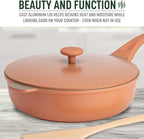 Goodful All-in-One Pan, Multilayer Nonstick, High-Performance Cast Construction, Multipurpose Design Replaces Multiple Pots and Pans, Dishwasher Safe Cookware, 11-Inch, 4.4-Quart Capacity, Terracotta