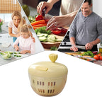 Lettuce Spinner - 800ML Vegetable Washer, Salad Dryer Bowl, Produce Cleaner | Manual Vegetable Spinner with Colander Basket for Fresh Crisp Greens, Kitchen Tool for Home Cooking Outdoor Picnic