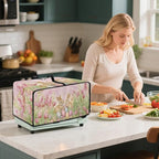 Easter Egg Bunny Tulip Print Toaster Oven Cover for Easter Decor, Dust-proof Case for Air Fryer, Heat-resistant Kitchen Countertop Appliance Protector, (Large-18.5*22.5*12.99 inches)