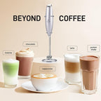 Zulay Kitchen Double Whisk Milk Frother – Handheld Foam Maker for Coffee, Lattes, Matcha, Hot Chocolate & Cappuccinos – Whip Creamy Froth in Seconds, Portable & Easy to Use