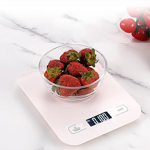 Digital Shipping Scale,Stainless Steel Panel, Accurate Portable Postal Scale for Packages, Small Business,Kitchen, Food, Handmade, Liquids, and Boutique (White Battery(5kg/1g))