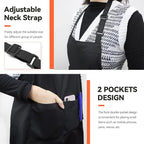 NLUS 2 Pack Kitchen Cooking Aprons, Adjustable Bib Soft Chef Apron with 2 Pockets for Men Women (Black,2)