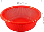 8 pcs Plastic Wash Basket Round Perforated Colander Wash Vegetables and Fruits Drain Cooked Pasta Kitchen Essentials Food Strainer Basket Strainer Kitchen Blue pink green red