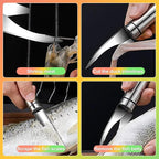 ZukoCert 2 Pack Shrimp Deveiner Tool - Stainless Steel Shrimp Peeler and Cleaner Knife - Professional Seafood Prawn Peeling Gadget for Kitchen Preparation, Lobster, and Crab