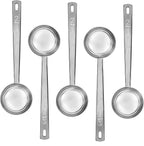 Timoo 5 Pcs Coffee Scoop 2 Tablespoon Scoop Stainless Steel Tablespoon Measuring Spoon Long Handle for Powder Ground Coffee Tea Sugar