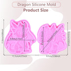 Dragon Fondant Molds Dragon Silicone Candy Mold For Cake Decoration Cupcake Topper Candy Polymer Clay Chocolate Gum Paste Set Of 2