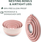 Mixing Bowls with Lids, 8-Piece Airtight Leak-Proof Nesting BPA-Free Bowl Set for Kitchen & Food Storage, Large 4200ml Capacity, Microwave & Dishwasher Safe