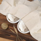 6pcs 100% cotton Tea Towels for Baking Sourdough - 28" Unbleached Bread Basket Flour Sack Towels, Proofing Cover Cloth for Dough Raising Baguettes Loaves Ciabatta, Bread Making Accessories Bakers Gift