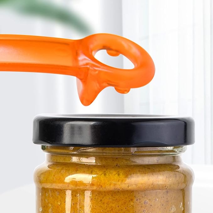 1 Pack Orange Jar-key Jar Opener The Original Easy Use by Anyone (Transparent)
