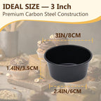 5 Pack Muffin Pans Carbon Steel Popover Pans, Nonstick Pudding Molds Individual Muffin Cupcake Pan for Baking