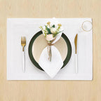 Solino Home White Linen Napkins Set of 6-100% Pure Linen Cloth Washable Dinner Napkins 20 x 20 Inch for Fall, Autumn, Halloween, Thanksgiving, Christmas, Holiday - Fete