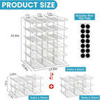 Can Organizer for Pantry, 6 Tier Canned Food Goods Storage Organizer, Clear Soda Can Organizer for Refrigerator Stackable Can Dispenser Rack Holders for Pantry Cabinet Fridge Countertop, Holds 72 Cans