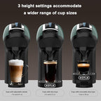 KOTLIE EM-308B Espresso Machine, Single Serve Coffee Maker Compatible with Multiple Capsule Types, Ground Coffee, and ESE Pods, 3 Temperatures, 7 Water Volume Levels, 34 Oz（Green）