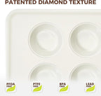 HONGBAKE Nonstick Ceramic Muffin Pan, 6 Cup Muffin tin for Baking, Non-toxic Cupcake Pan, Heavy-duty Aluminized Steel Cupcake Tray with Diamond Texture, Easy To Clean, Cream