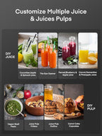 Juicer Machines, Juilist 3" Wide Mouth Juicer Extractor Max Power 800W, for Vegetable and Fruit with 3-Speed Setting, 400W Motor, Easy to Clean, Bright Red