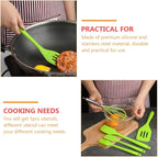 VICASKY 5pcs Silicone Kitchen Utensil Set with Spatula, Whisk, and Scraper, Heat Resistant Nonstick Cooking Gadgets for Baking and Food Preparation, Green
