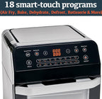 Yedi Total Package 18-in-1 Air Fryer Oven, Air Fryer with Rotisserie and Dehydrator + 100 Recipes, 12.7 Quart