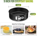 Vakoo 9 Inch Springform Pan - Nonstick, Leakproof Cheesecake Pan for Baking, Easy Release, No Parchment Paper Needed