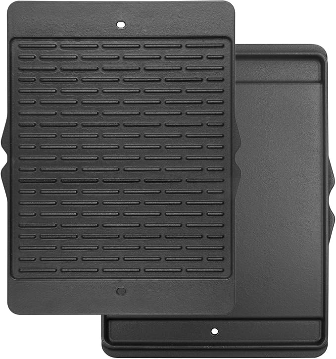 Half Size Griddle Insert for Bull 4 Burner Grill Angus 47628 47629 41628 41629 Reversible Cast Iron Griddle Plate for Outlaw 26038 26039 Flat Top Griddle for Premium 18248 18249 Lion Premium L75000