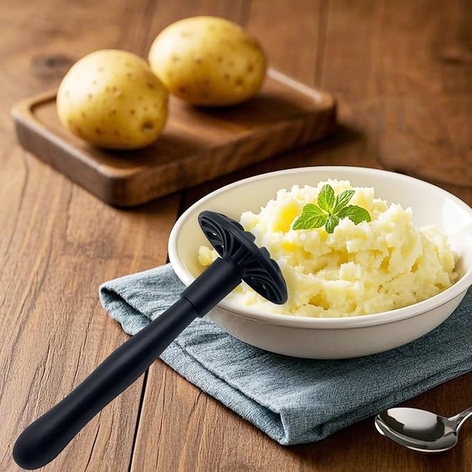 Potato Masher, Foldable Nylon Mashed Potato Masher for Non-Stick Cookware, Non-Scratch Food Masher Kitchen Tool and Gadgets, Smasher Kitchen Utensils for Potato, Bean, Vegetable, Fruit, Avocado