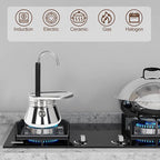 1 Cup Single Tube Moka Pot Stainless Steel Stovetop Espresso Maker Cafeteras Italian Percolator Espress Makers Capable Greca Mocha Coffee Machine for Induction Home 90ml 3oz