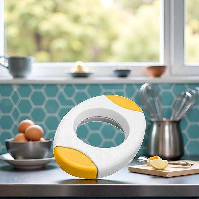 Yellow Egg Shell Opener Egg Topper Cutter Egg Cracker Separator for Quickly Cutting Off The Tops of Eggs Egg Shell Scissors Opener Kitchen Gadgets Tools Egg Separators Specialty Tools and Gadgets