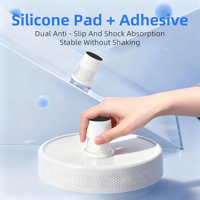 Microwave Risers - Adjustable Height (1.6in-2.6in) Microwave Oven Feet, 4-Pack Non-Slip Microwave Cooling Stand for Small Appliances (Microwave, Air Fryer) & Furniture (Sofa, Table) White