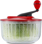 Salad Spinner Large 5L Capacity, Easy to Clean Lettuce Spinner with Bowl, Vegetable Washer Dryer Dishwasher Safe Ideal for Vegetables and Fruits without BPA, Large 4.5 Quart