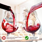 Wine Aerator Pourer Spout Rich Bubbles Decanter Spout Wine Air Aerator Improved Flavor Aerating Pourer Professional Quality Wine Pourer Aerator No-Drip Wine Accessories Gift for Wine Lover
