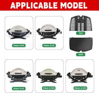 GGC 6558 Griddle for Weber Q100 Q120 Q1000 Q1200 Series Grills, Cast Iron Grill Parts for Weber Q100 Grills, 12.6" x 8.6" Cooking Griddle for Webbr Baby Q