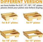 SpaceAid 9-inch Paper Plate Dispenser (Need 10.2 Inches Deep Cabinet Space) Under Cabinet Bamboo Plates Holder, Kitchen Vertical Dipensers Caddy, Black
