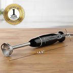 OVENTE Immersion Hand Blender, 300W Electric Handheld Stick Mixer with 2 Mixing Speeds and Stainless Steel Blades for Smoothies, Purees & Baby Food, Black HS560B