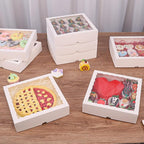 White Bakery Boxes (12pcs, 9x9x2.5 Inches) – For Valentine's & Christmas: Ideal for Cookies, Pie, Chocolate Covered Strawberries, Breakable Heart & Charcuterie