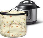 Fall Electric Pressure Cooker Insulation Bag Reusable Pressure Cooker Storage Bag Kitchen Appliance Dust Cover, Music Note Maple Leaf
