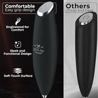 Zulay Kitchen Patented Tornado Triple Whisk Milk Frother with 4 Duracell Batteries – Handheld Foam Maker for Coffee, Lattes, Matcha & Hot Chocolate – Rich, Creamy Froth in Seconds - Onyx Gray